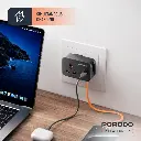 Porodo Universal Wall Sockets - Black