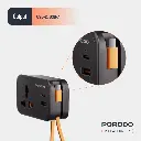 Porodo Universal Wall Sockets - Black