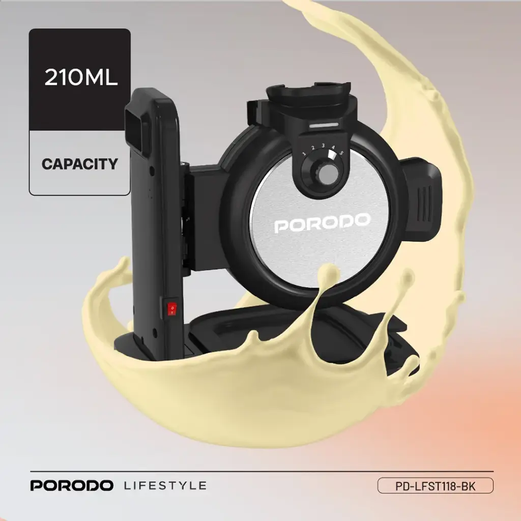 Porodo Lifestyle Vertical Waffle Maker - Black