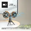 Porodo Lifestyle Dual-Head Oscillating Fan - Black