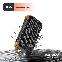 Porodo Power Bank 20000mAh 4-Panel Solar - Black