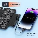 Porodo Power Bank 20000mAh 4-Panel Solar - Black