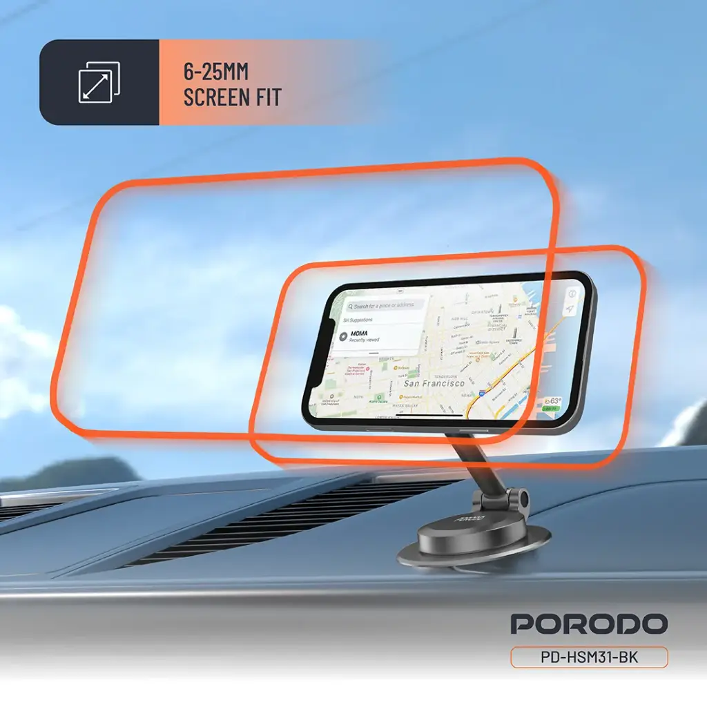 Porodo Maglock MagSafe Phone Mount - Black 