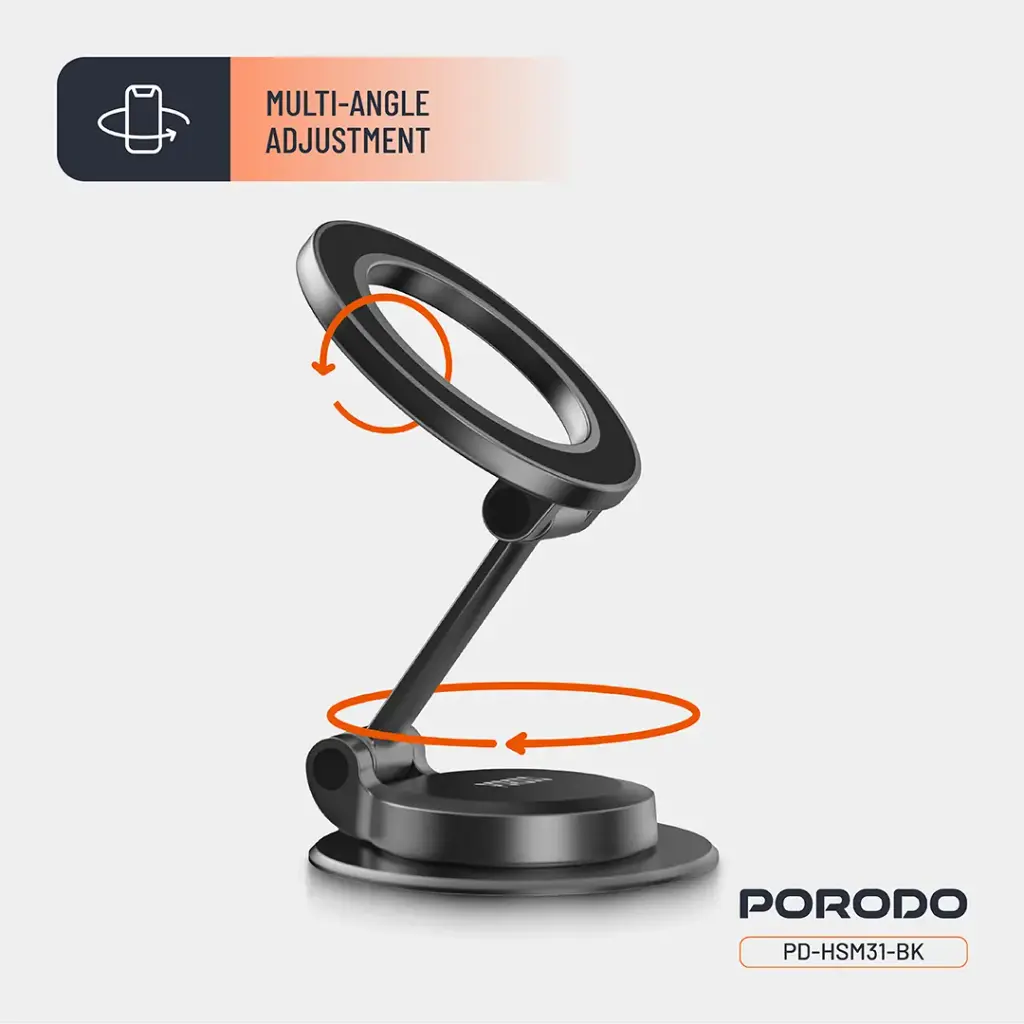Porodo Maglock MagSafe Phone Mount - Black 