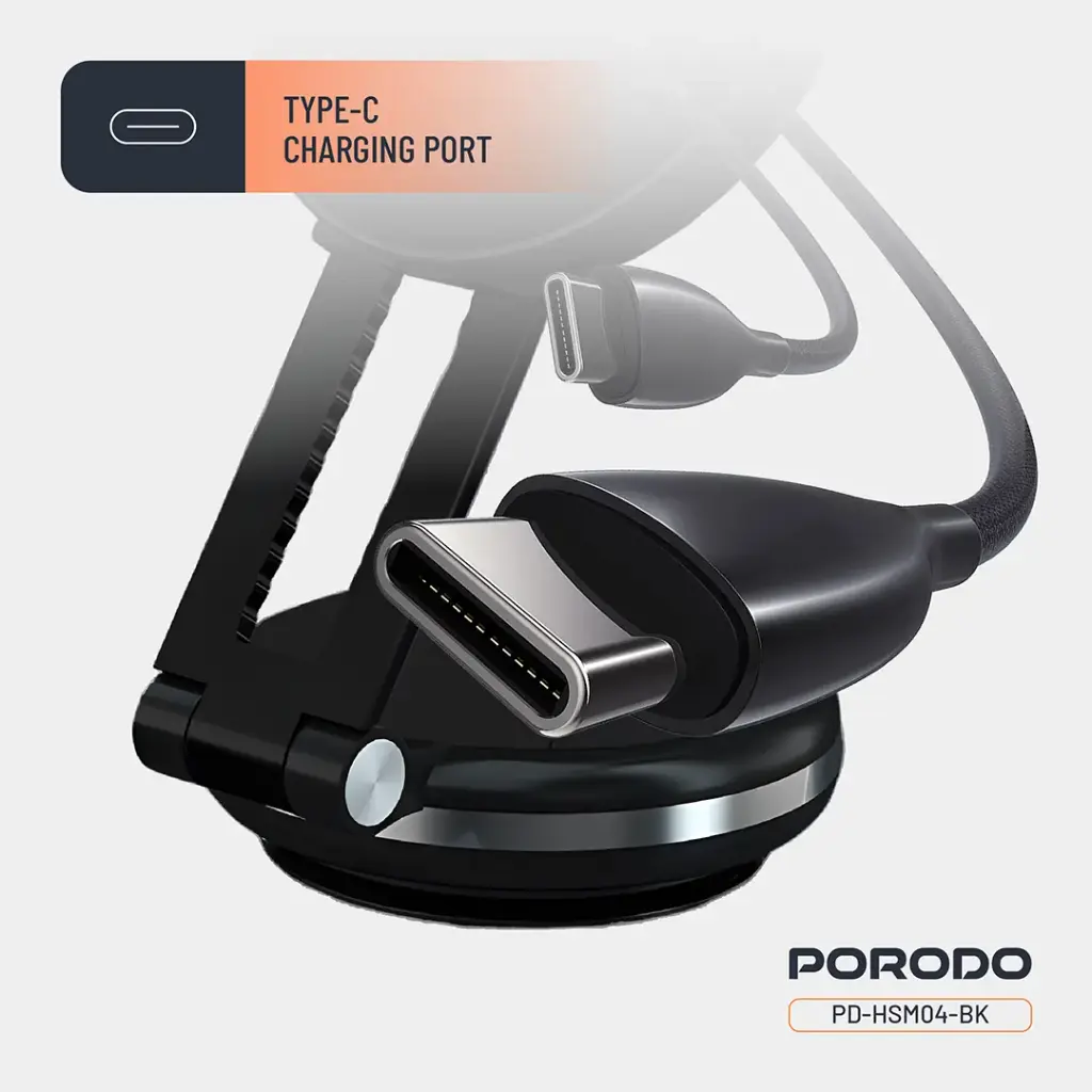 Porodo Vacseal Magsafe Charging Mount - Black