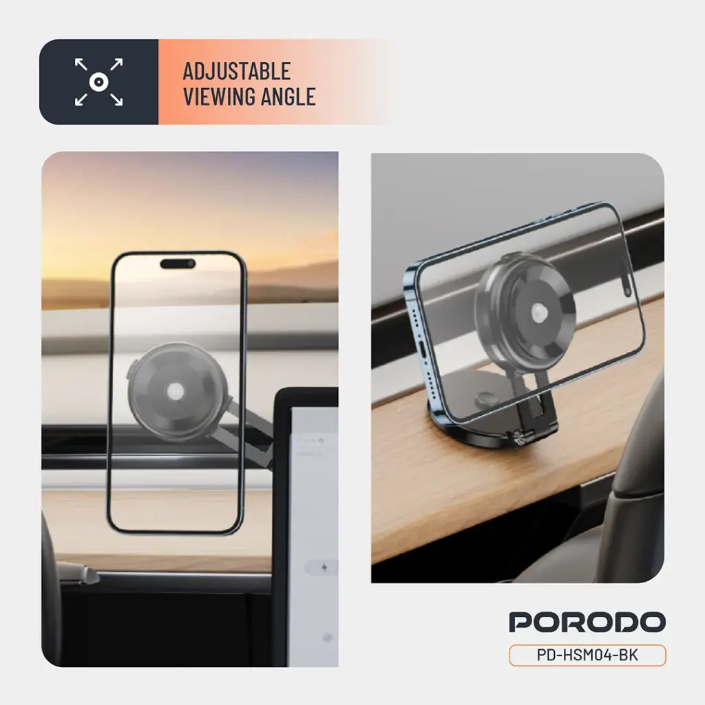 Porodo Vacseal Magsafe Charging Mount - Black
