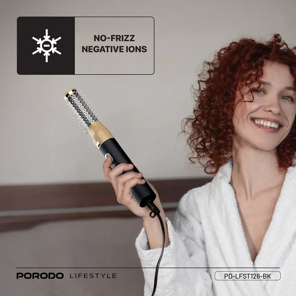 Porodo Lifestyle Multi-Styling Hair Dryer Set - Black