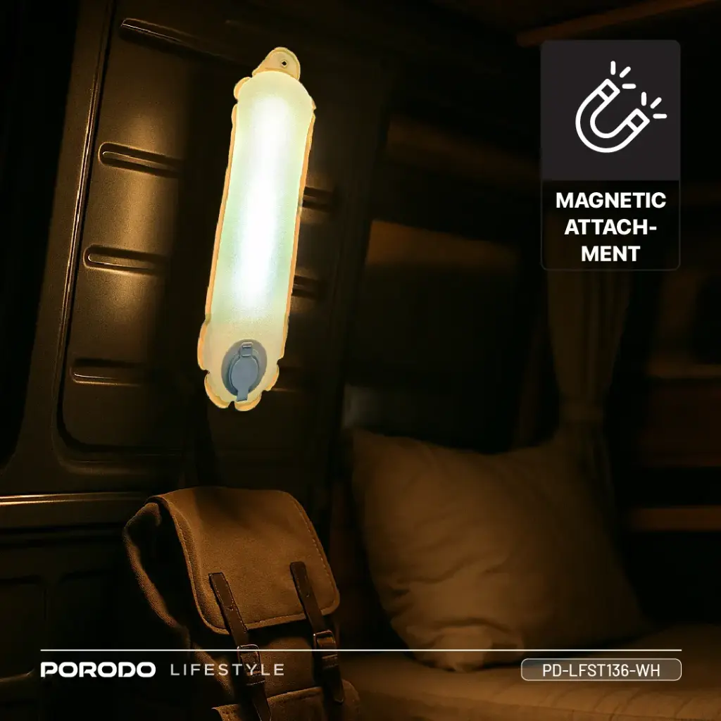 Porodo Lifestyle Inflatable Outdoor Magnetic Tube Light - White