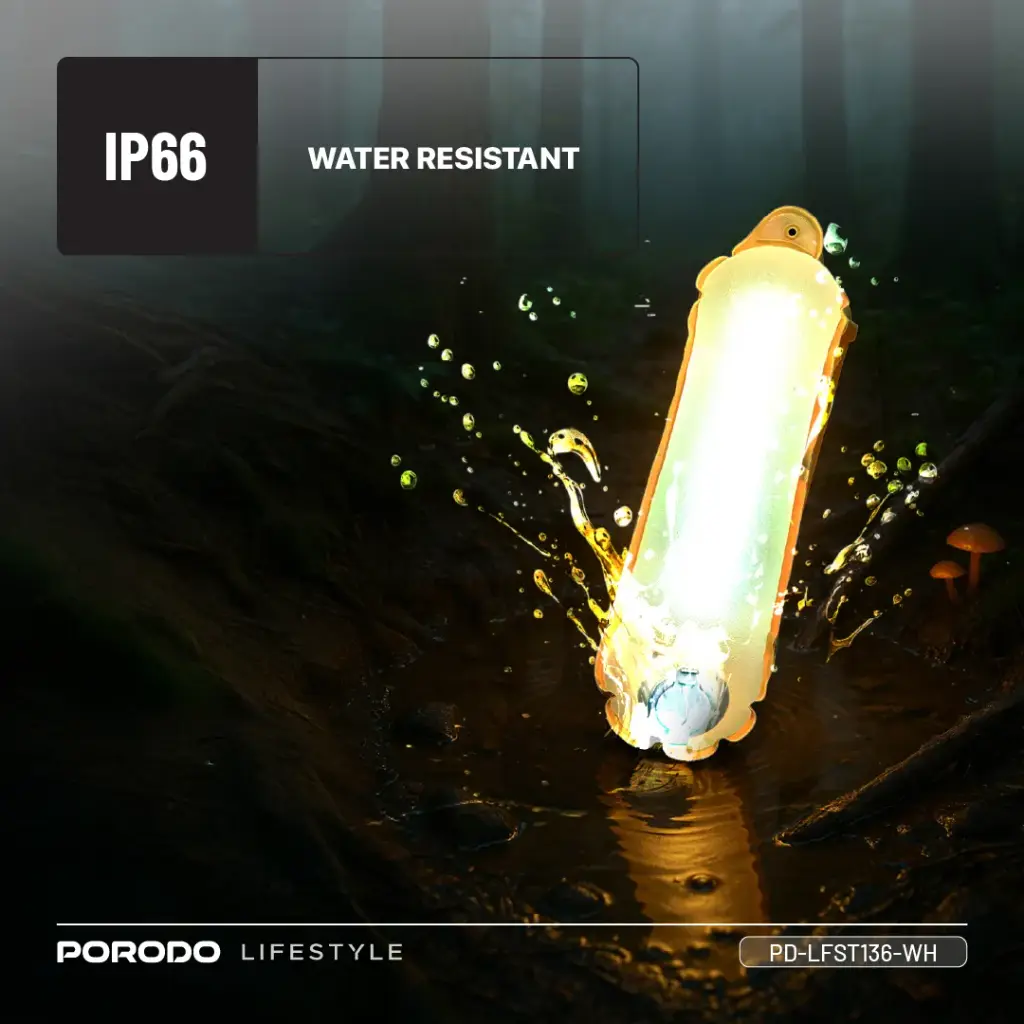 Porodo Lifestyle Inflatable Outdoor Magnetic Tube Light - White