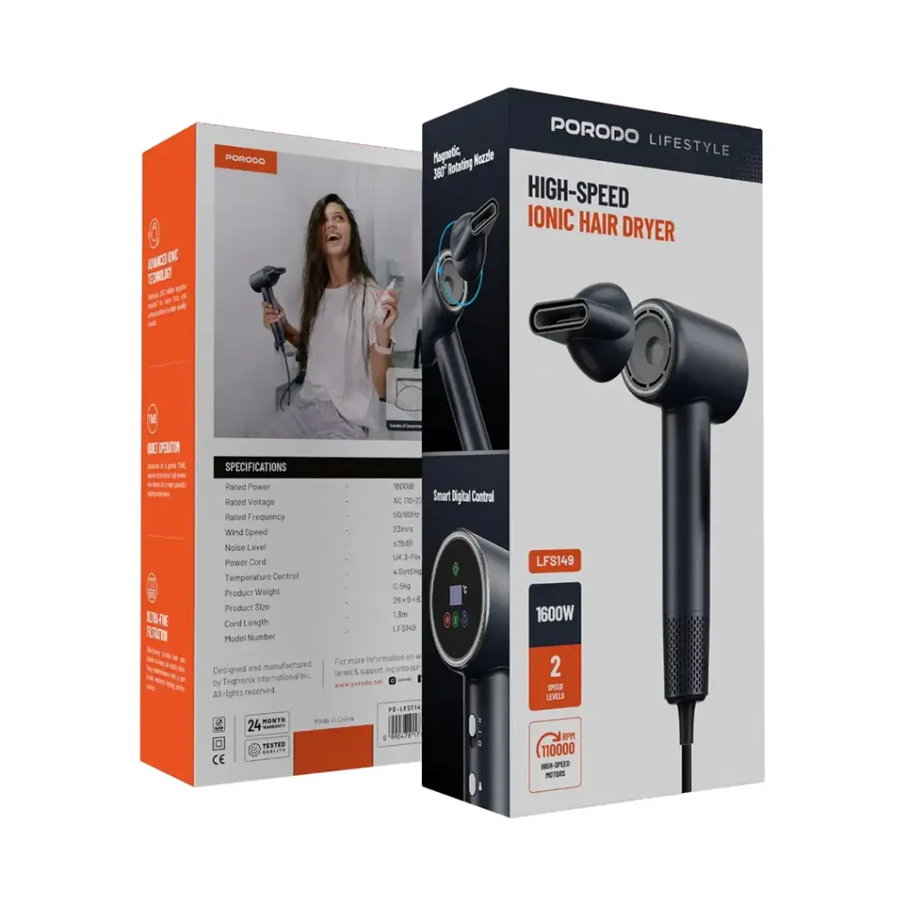Porodo Lifestyle High-Speed Ionic Hair Dryer