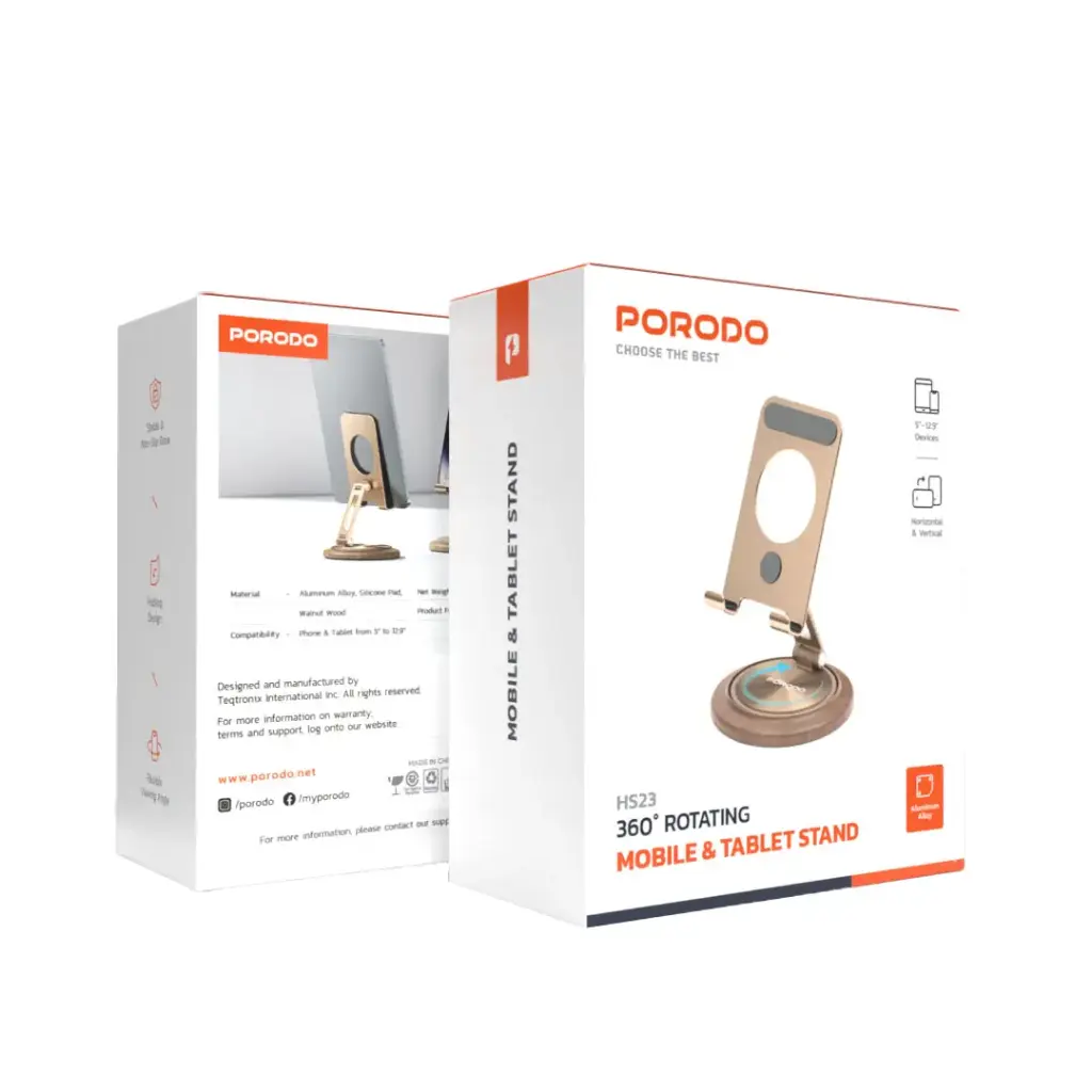 Porodo 360° Rotating Mobile & Tablet Stand