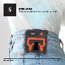 Porodo Lifestyle Multifunction Cooling Waist Fan - Brown/Orange