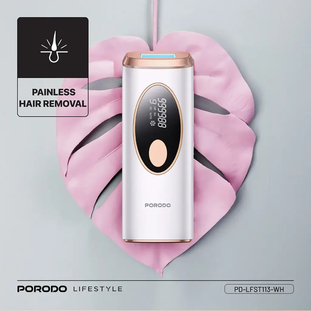 Porodo Lifestyle IPL Hair Removal Advanced Skincare Technology - White
