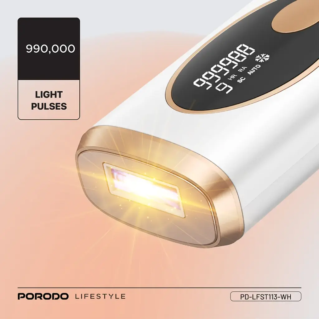 Porodo Lifestyle IPL Hair Removal Advanced Skincare Technology - White