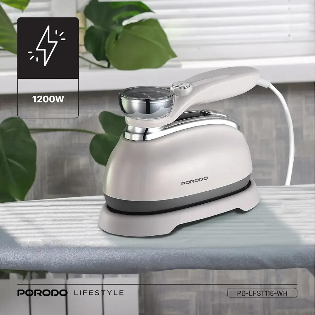 Porodo Lifestyle Retro Thermometer Steam & Heat Iron - White