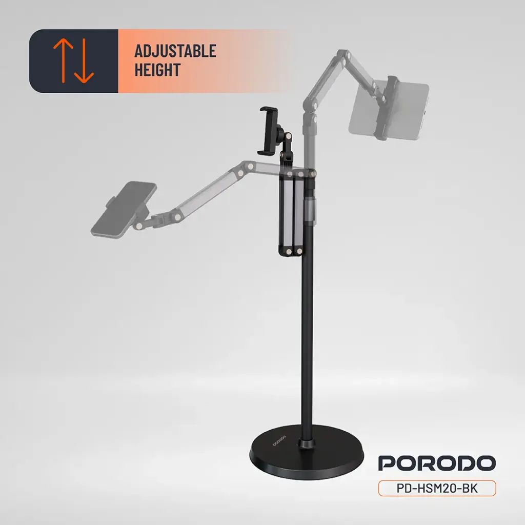 Porodo Phone & Tablet Floor Stand-Black