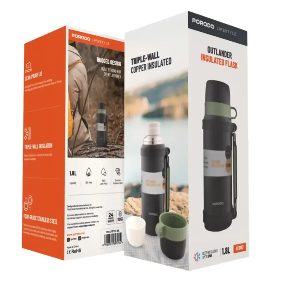 Porodo Lifestyle Insulation Flask - Black