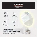 Porodo lifestyle Led Illuminated Mirror - White/Rose Gold