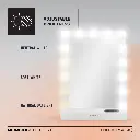 Porodo Lifestyle Hollywood Vanity Lighted Mirror - White/Rose Gold