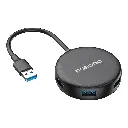 Porodo USB 3.0 Multi-Port Hub - Black