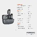 Porodo Wireless Lavalier Microphones Lightning - Black