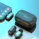 Porodo Wireless Lavalier Microphones Lightning - Black