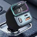 Porodo 65W Car Charger Dual Retractable Cable - Black