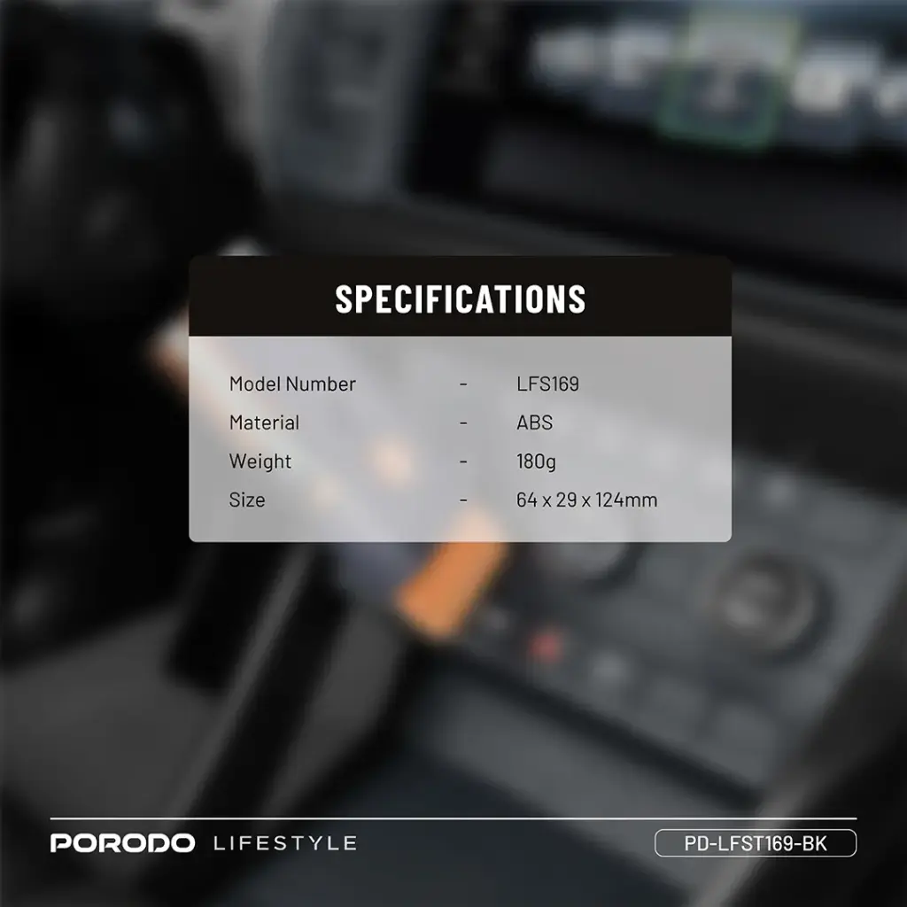 Porodo Lifestyle Vehicle Emergency Safety Kit - Black