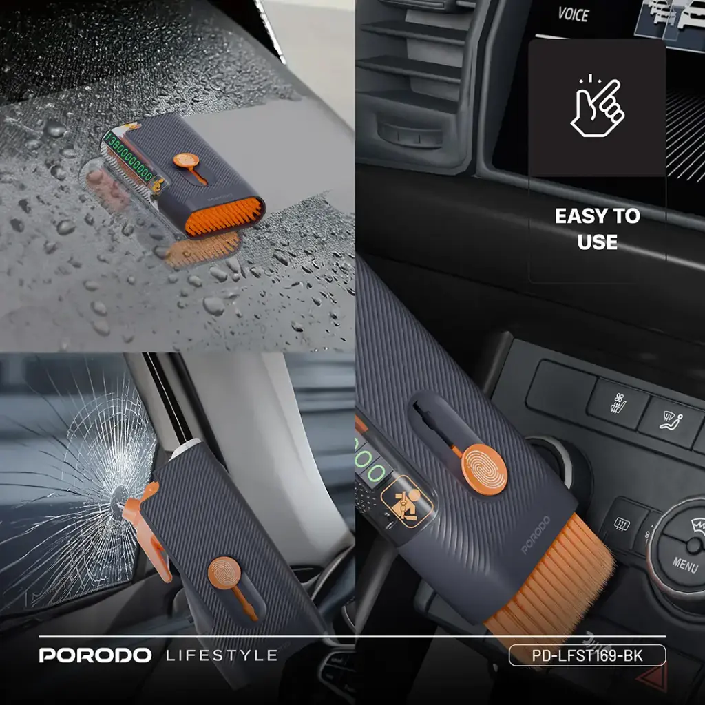 Porodo Lifestyle Vehicle Emergency Safety Kit - Black