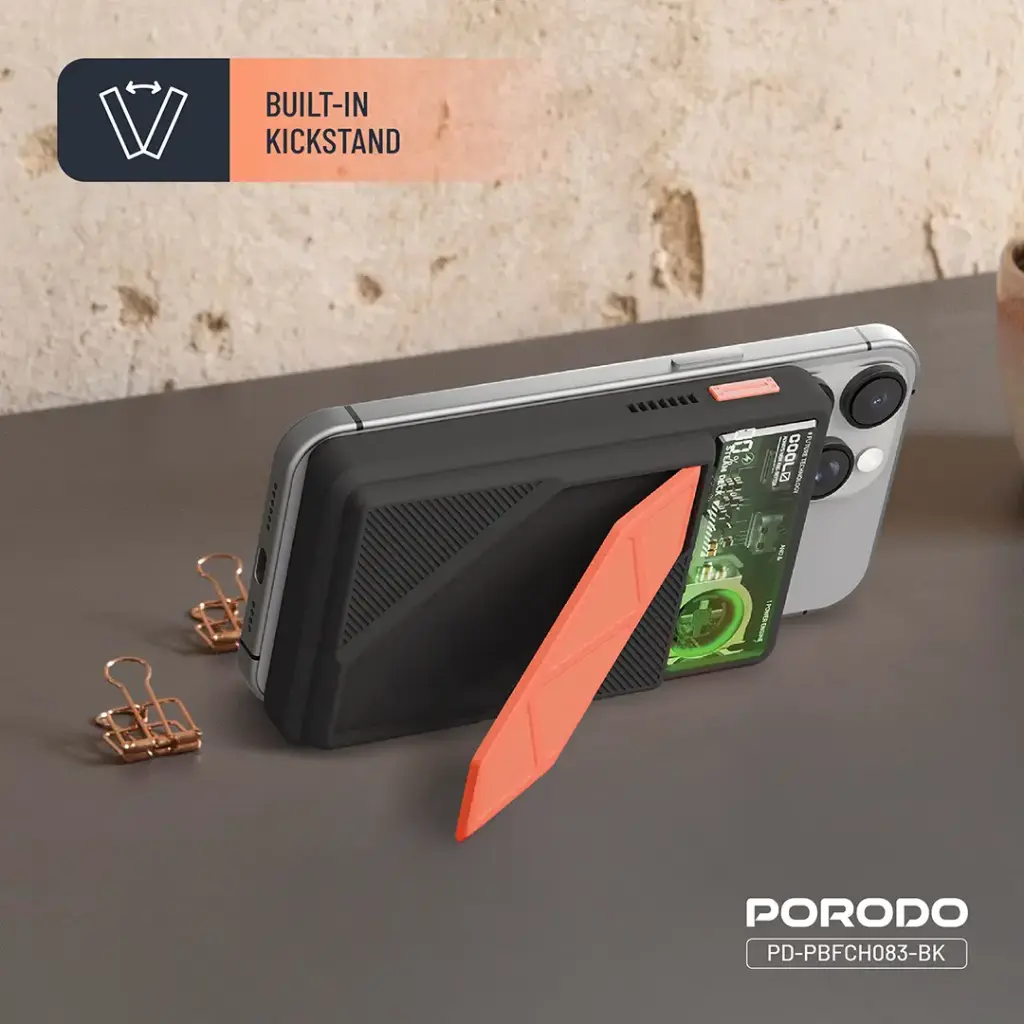 Porodo 10000mAh MagSafe Power Bank - Black