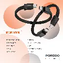 Porodo USB-C to USB-C Wristband Cable Magnetic Steel Clasp