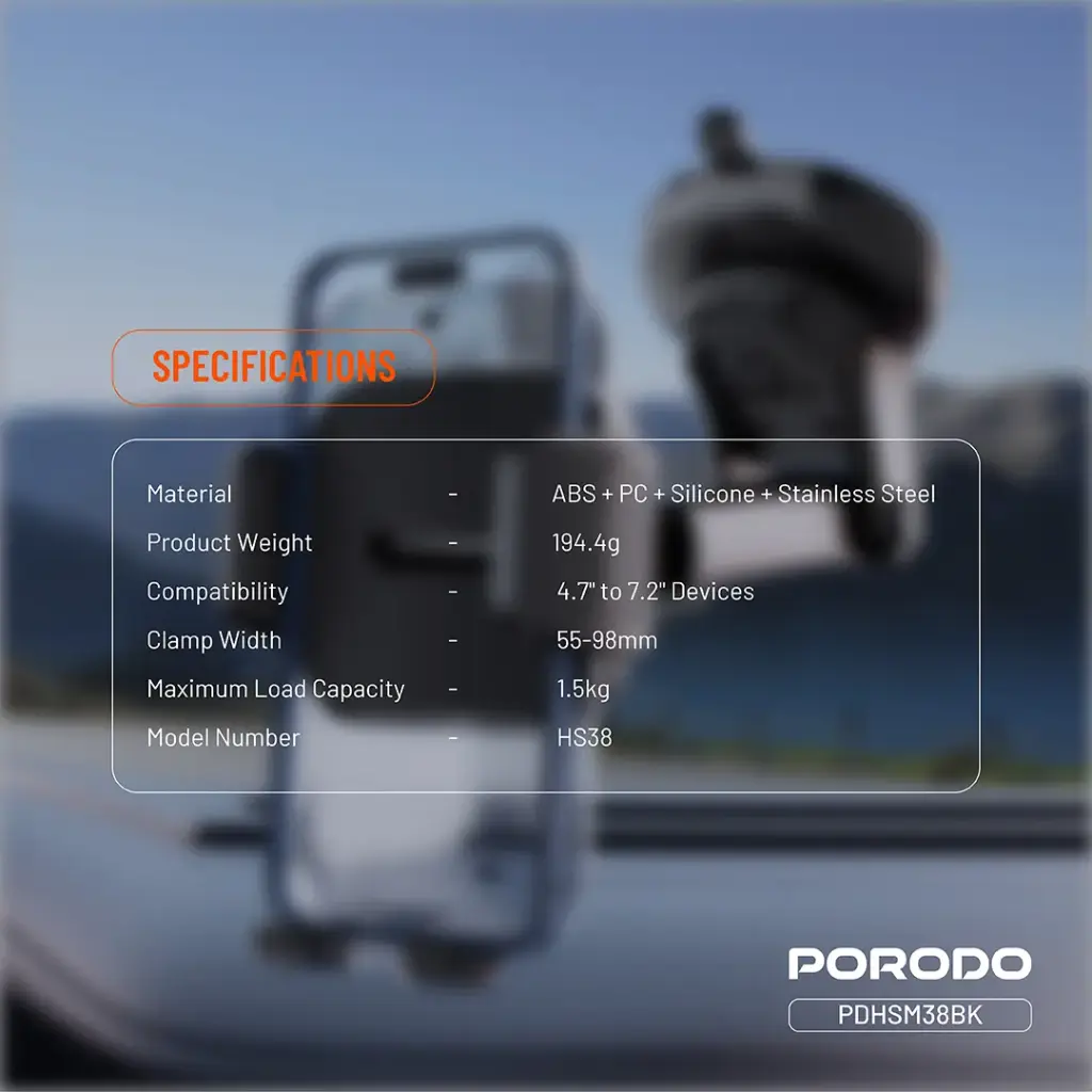 Porodo 3-in-1 Mount Kit Multi Functional Phone Holder