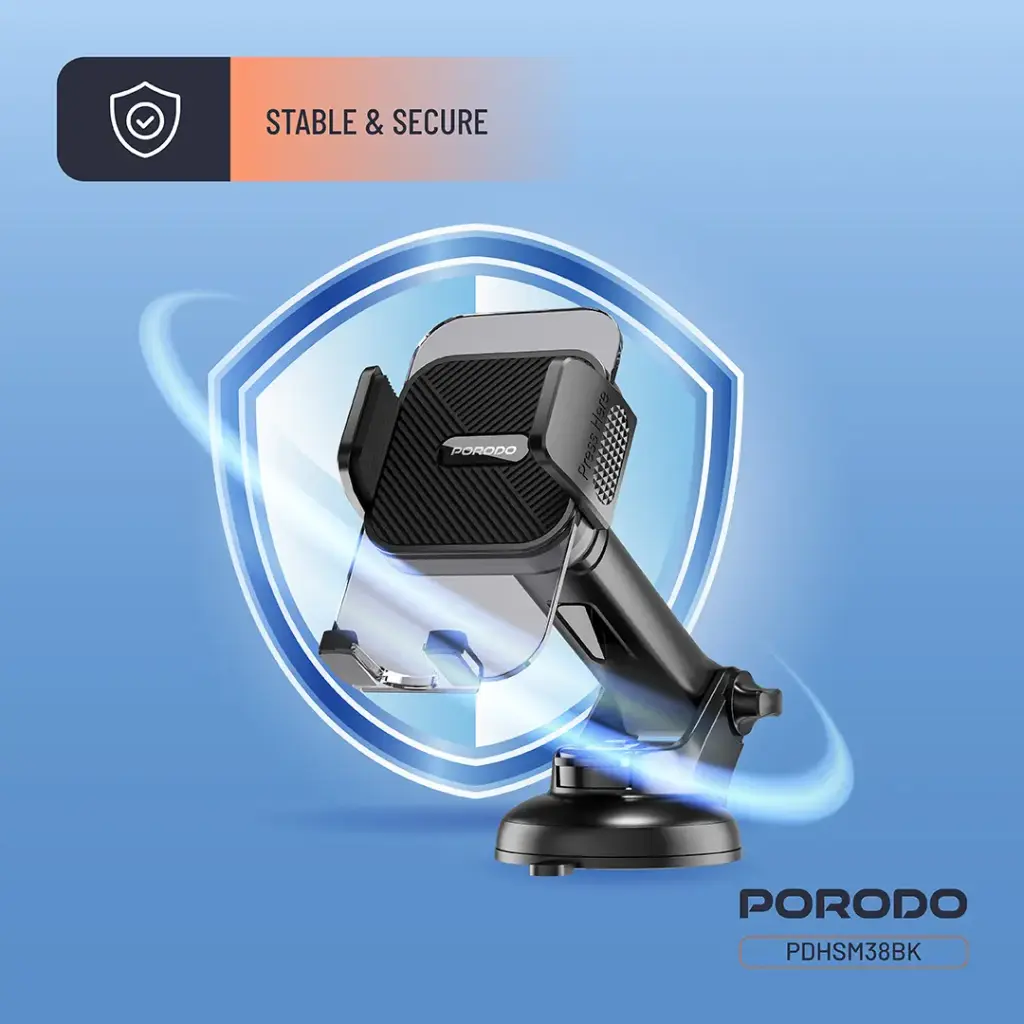 Porodo 3-in-1 Mount Kit Multi Functional Phone Holder