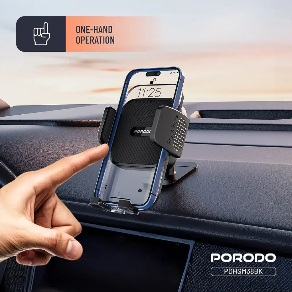 Porodo 3-in-1 Mount Kit Multi Functional Phone Holder