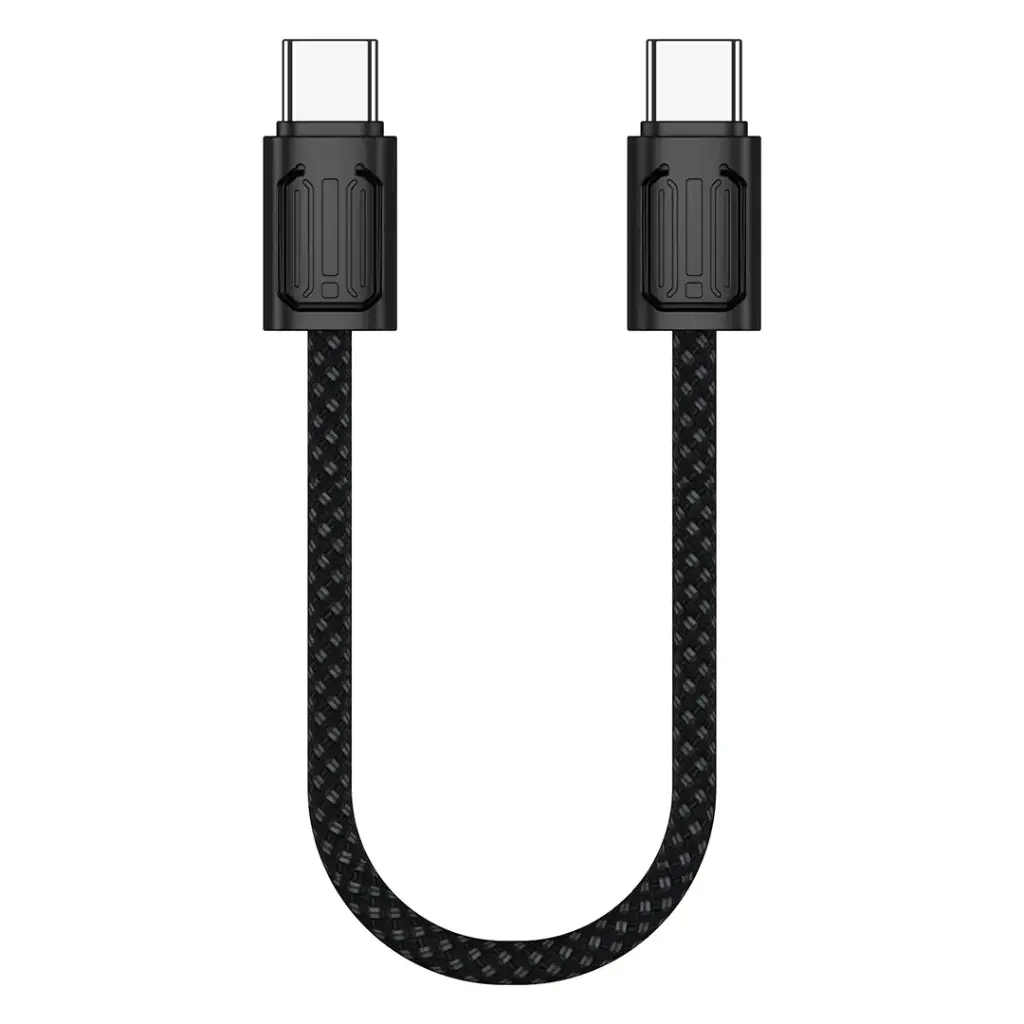Porodo Chargeloop Keychain Data Cable USB-C to USB-C - Black