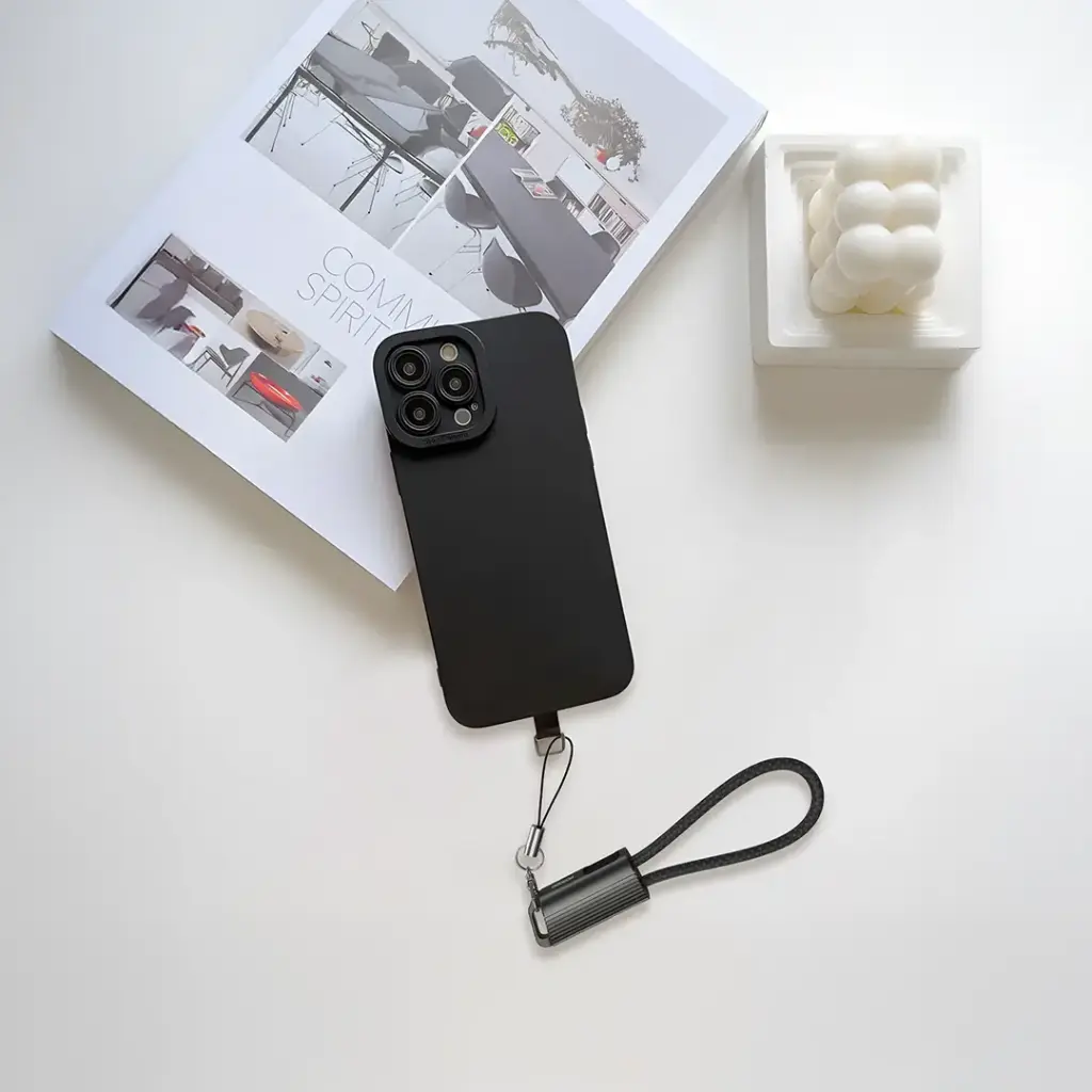 Porodo Chargeloop Keychain Data Cable USB-C to USB-C - Black