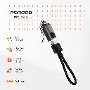 Porodo Chargeloop Keychain Data Cable USB-C to Lightning - Black