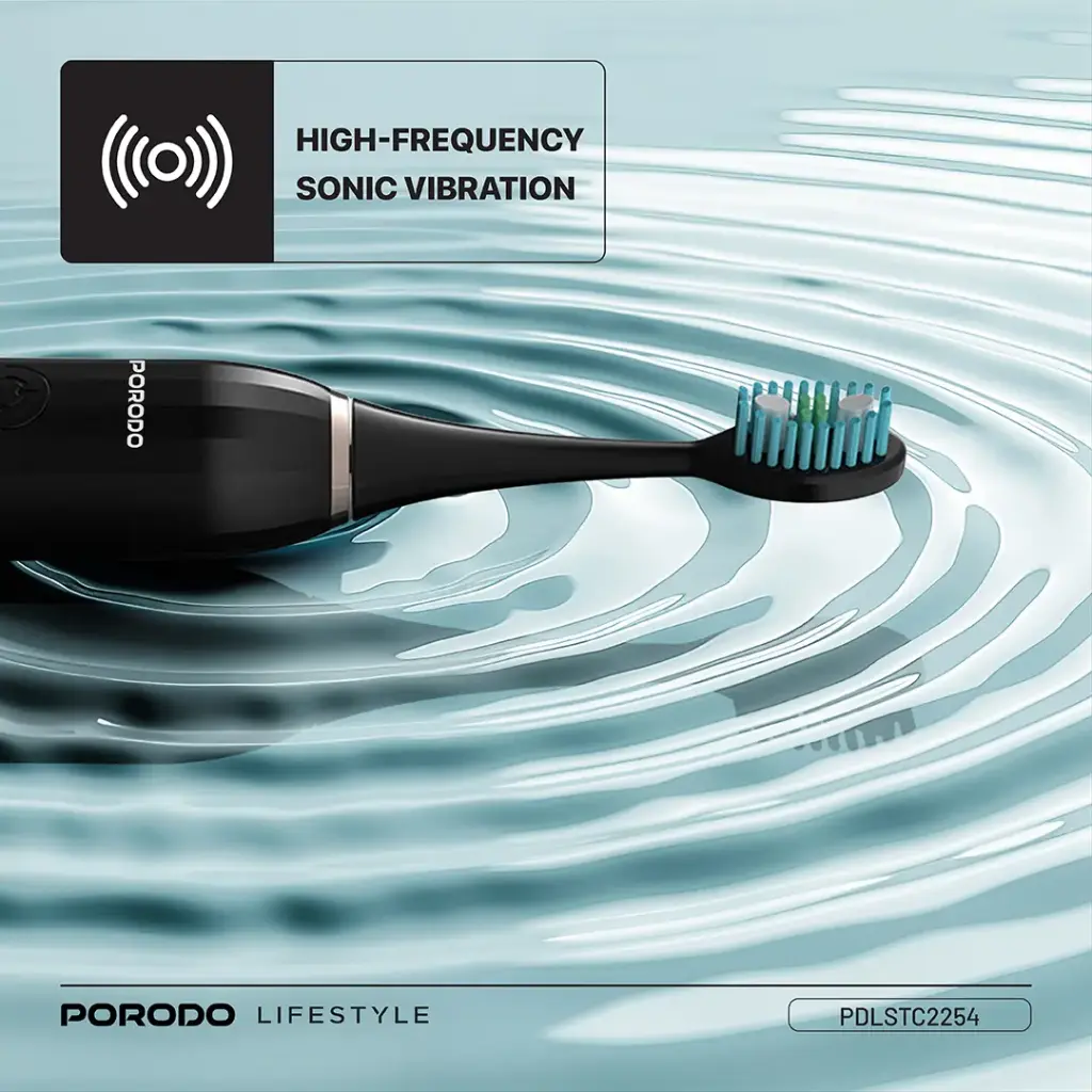 Porodo Lifestyle Ultimate Oral Care Duo Electric Toothbrush & Water Flosser Combo - Black