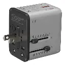 Porodo Mega Volt Universal Travel Adapter - Silver/Black