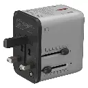 Porodo Mega Volt Universal Travel Adapter - Silver/Black