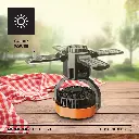 Porodo Lifestyle Suncharge Outdoor Solar Fan - Black & Orange