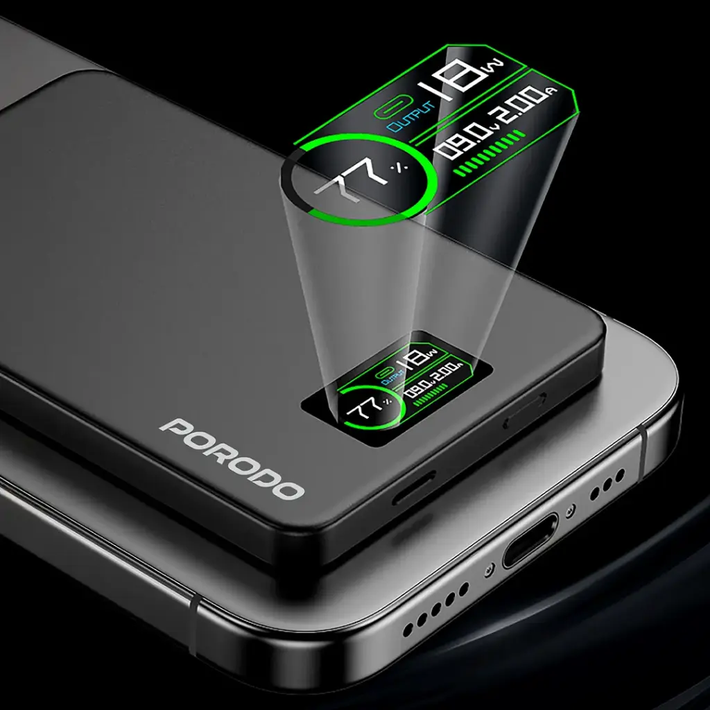 Porodo 10000mAh MagSafe Power Bank - Dark Gray