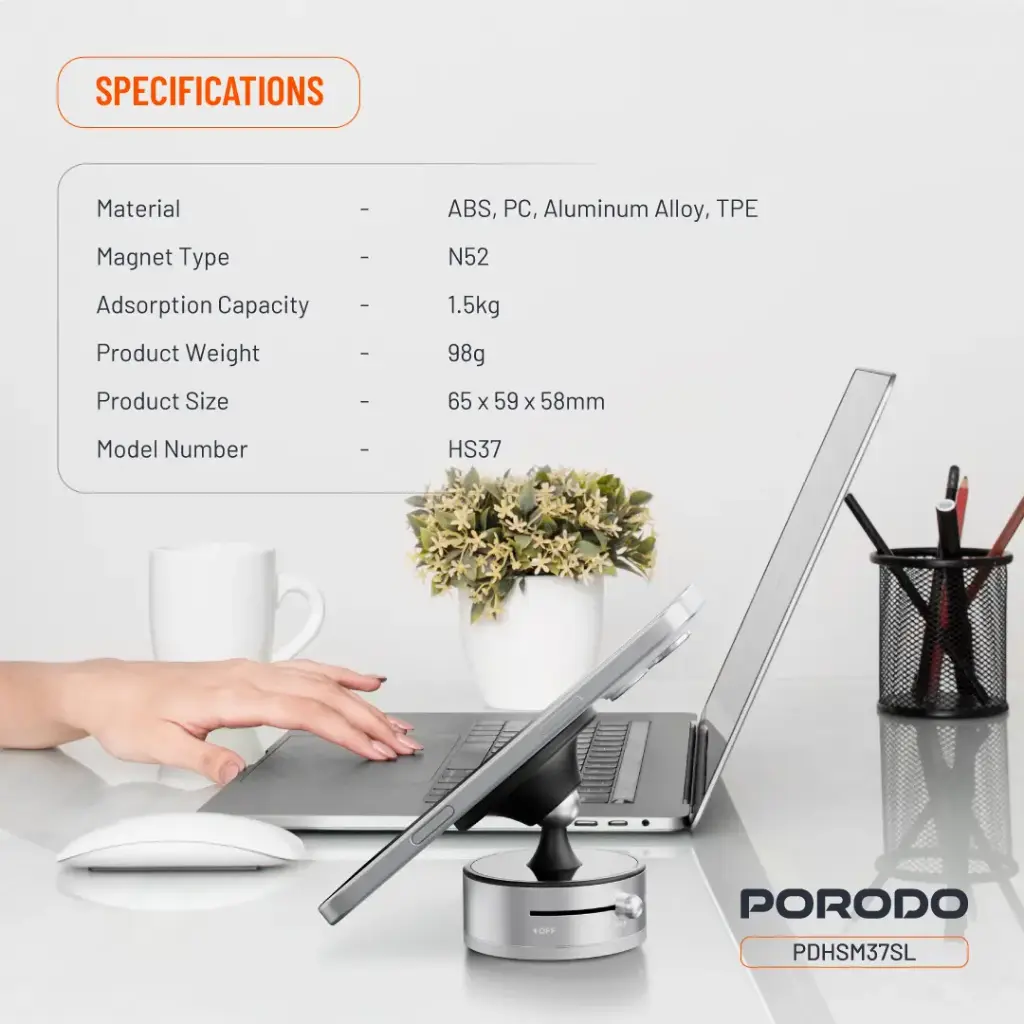 Porodo Multi-Surface MagSafe Phone Mount