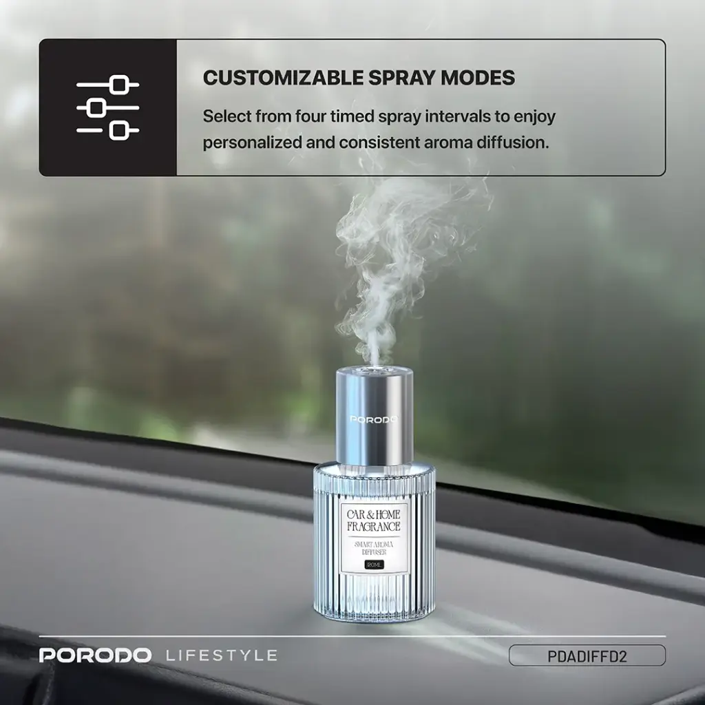 Porodo Lifestyle Grasse Smart Aroma Diffuser - Clear