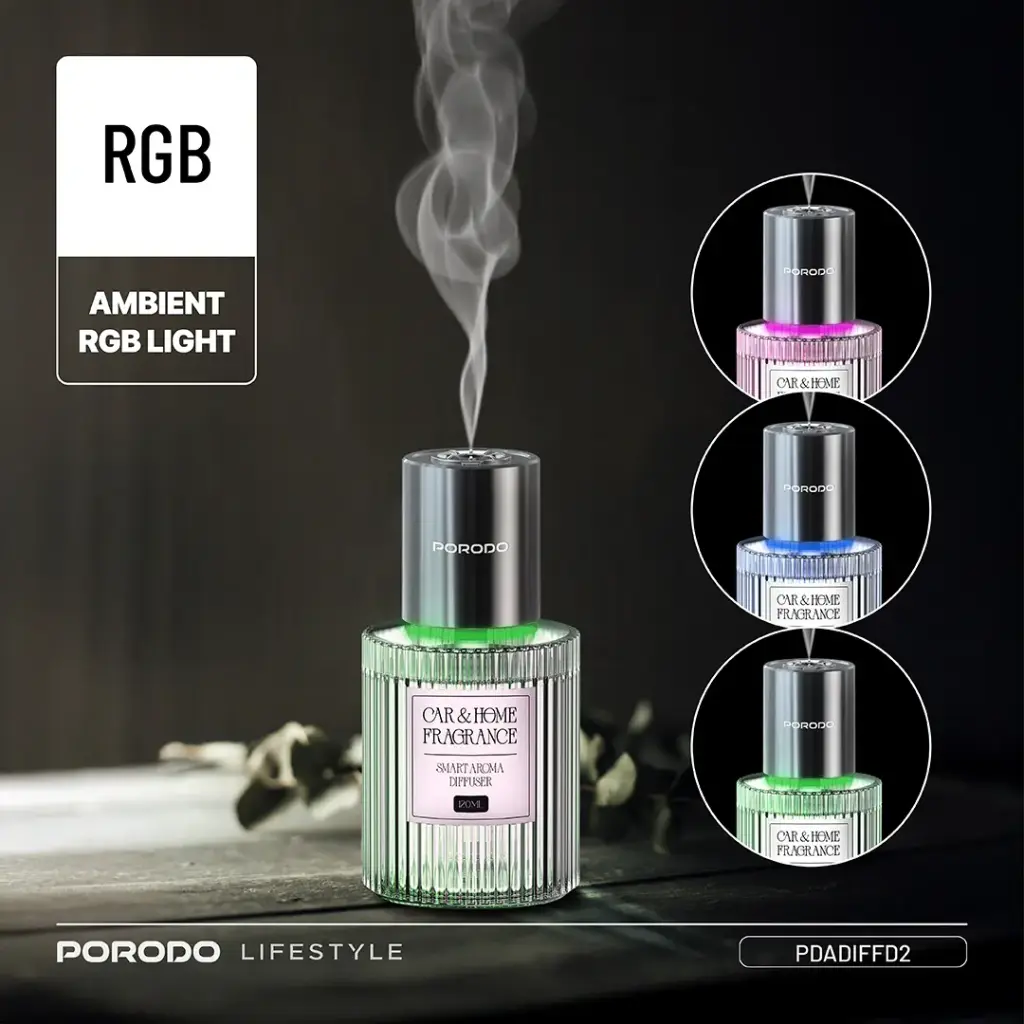 Porodo Lifestyle Grasse Smart Aroma Diffuser - Clear