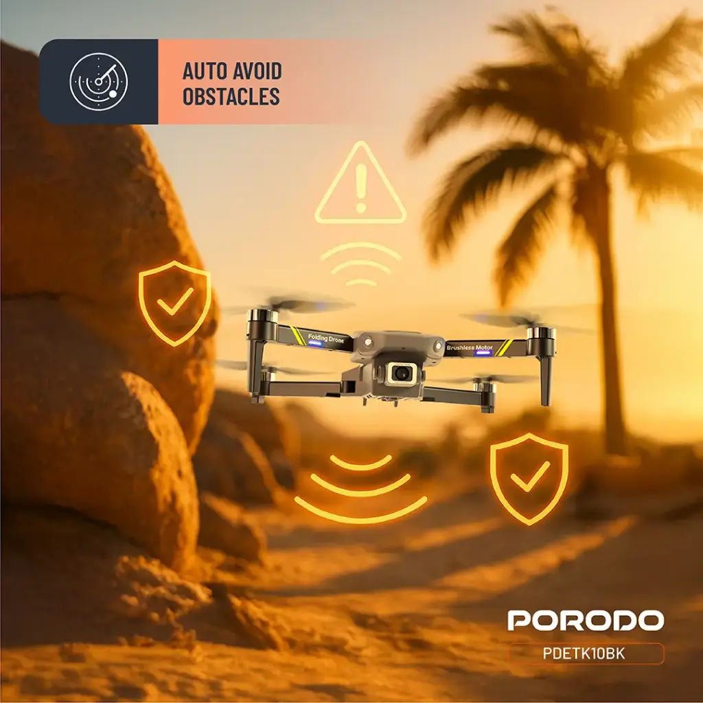 Porodo Aero View Drone - Black (7).webp