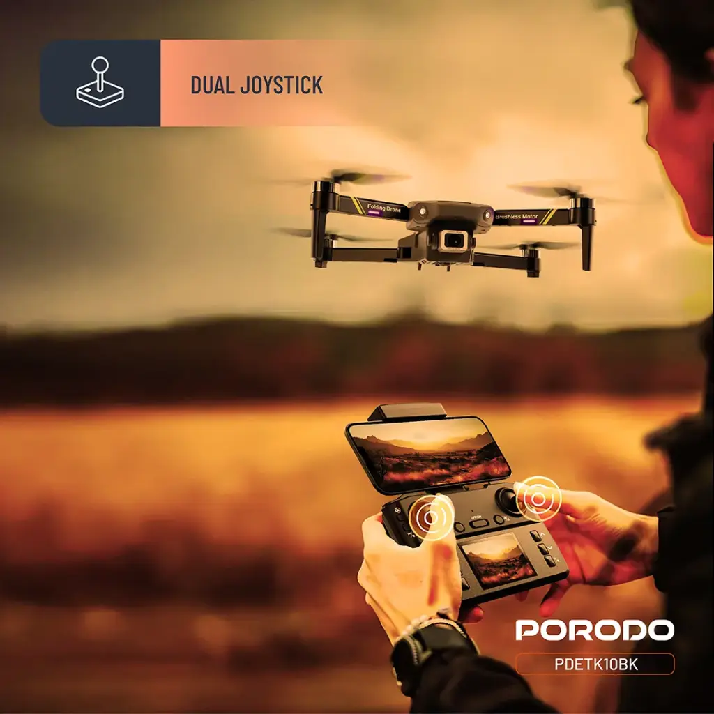 Porodo Aero View Drone - Black (8).webp