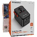 Porodo 5Gbps USB HUB Universal Travel Adapter 65W GaN Charger - Black.webp