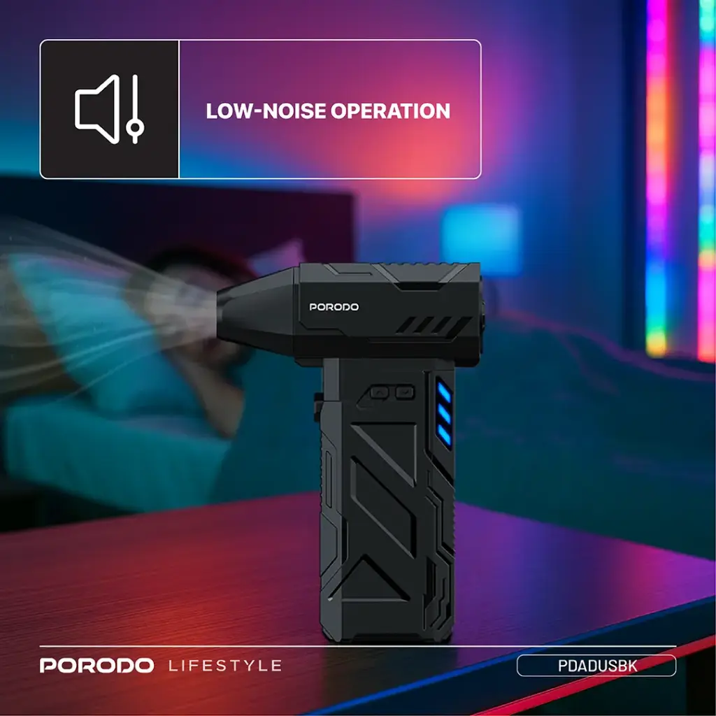 Porodo Lifestyle Turboblast Portable Air Blower - Black (6).webp