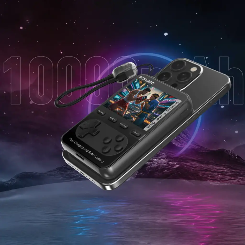 Porodo Arcadevolt 10000mAh MagSafe Power Bank - Black (2).webp